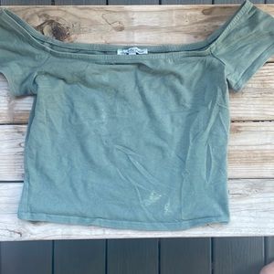 i’m selling an off the shoulder crop top from Charlotte Russee.